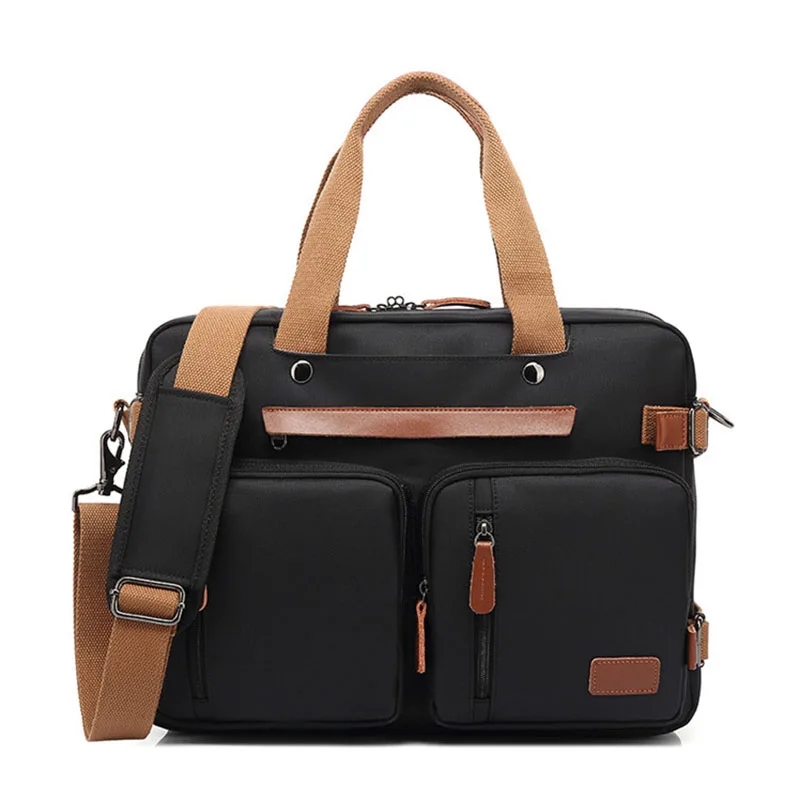 

17.3 Inch Nylon Waterproof Messenger Laptop Bag Convertible Custom Tote Briefcase Backpacks Laptop Bags For Men