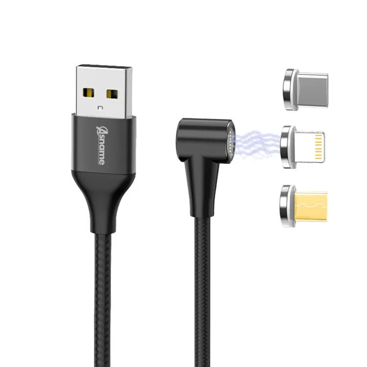 

L shaped right angle 90 degree usb magnetic charging data cable for phone