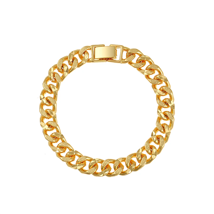 

77115 xuping jewelry 24k dubai gold plated bracelet men, luxury designs men bracelet