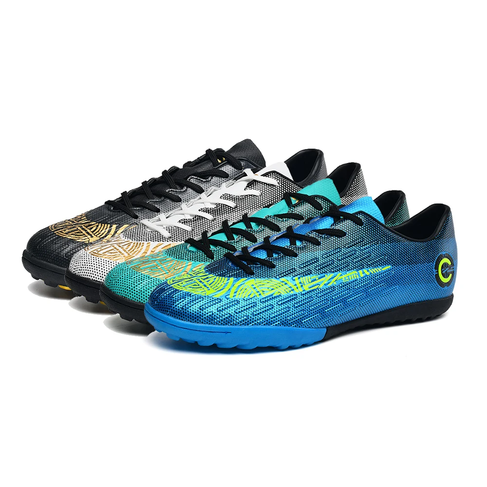 

2021 cheap turf sport indoor soccer shoes football boots for men, Blue,white,black,green
