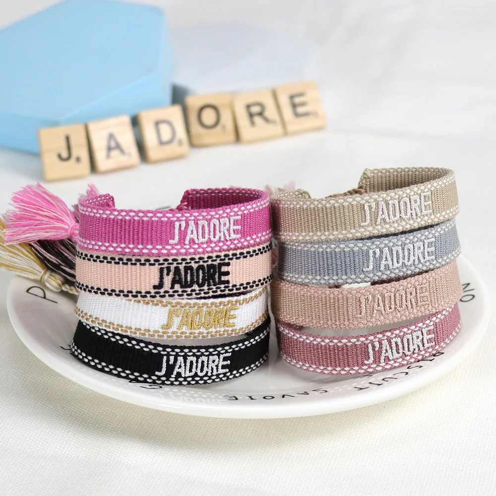 

2022 fashion women jewelry J'adore Letter Wrap bracelets women handmade jewelry bracelet