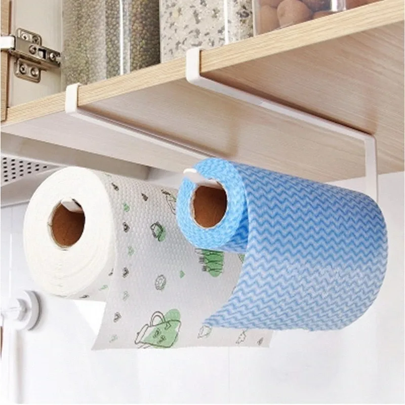 

Kitchen Bathroom Toilet Paper Holder Tissue Storage Organizers Racks Roll Paper Holder Hanging Towel Stand Home Decoration