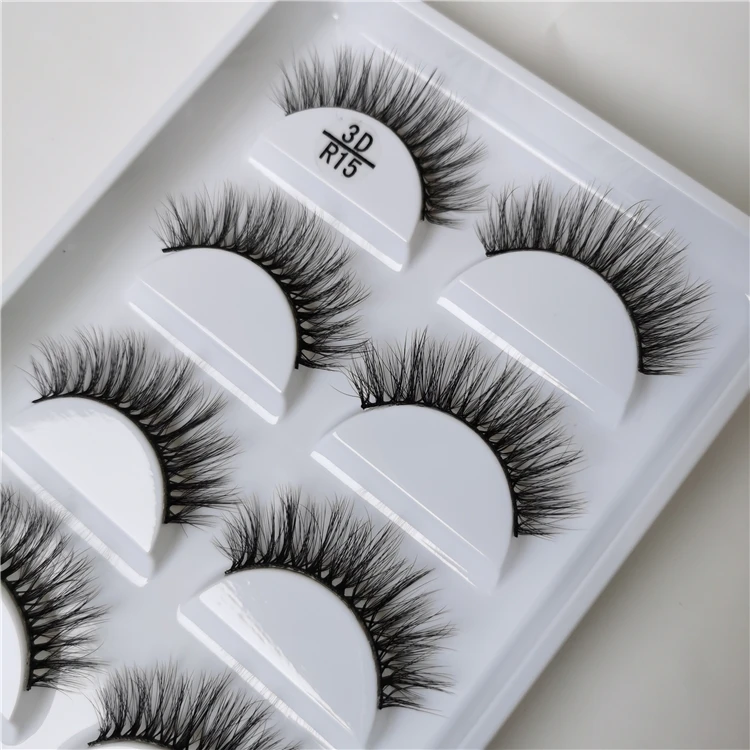 

private label new fashion handmade soft 5 pairs 3d faux mink eyelashes extensions