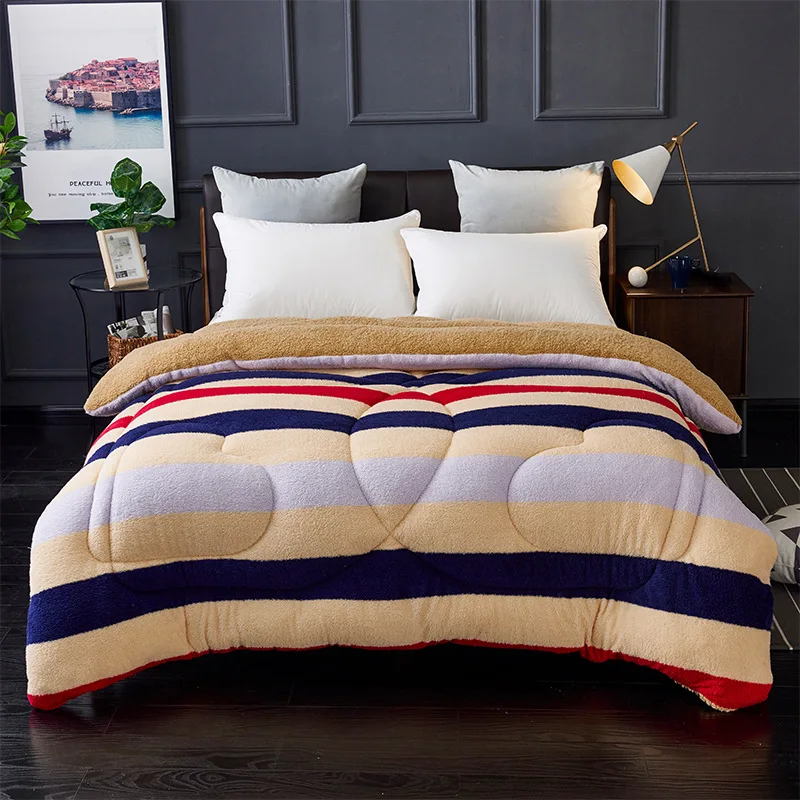 
Quilts cotton duvets Australian lambs wool Warm comforter camel Thicken warm winter comforter * patchwork 