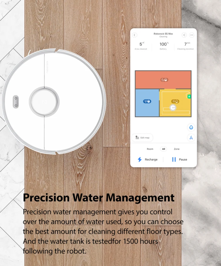Global Version Xiaomi Roborock S5 Max Robot Vacuum Cleaner For Home