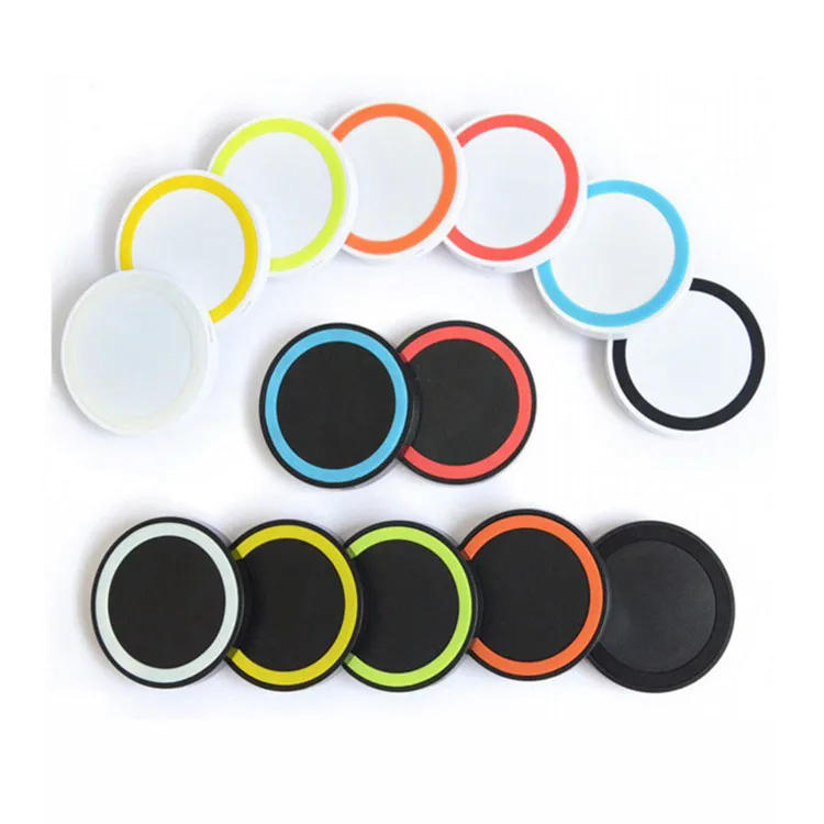 

Cheapest Promotion gift Q5 Wireless Phone Charger for iPhone 11 for Samsung galaxy Note 10 Pro, Yellow,red,green,black,blue,orange,white ring on the black/white base