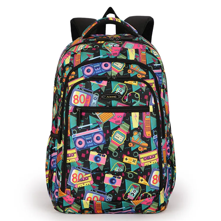 

2021 Printed Canvas School Bags Durable Laptop Backpacks School Bags Kids Backpack Girls