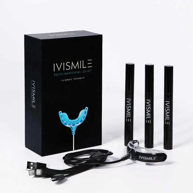 

IVISMILE Hot Sale Mobile Phone USB 16 LED Light Teeth Whitening Home Kit, Pink/white /black/custom