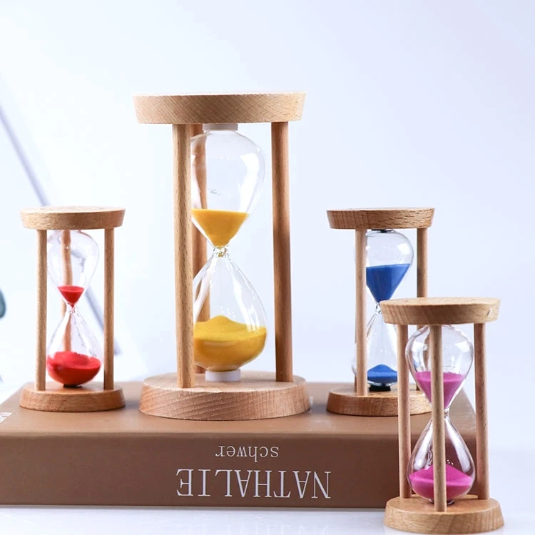 

Wholesale Wooden Sand Timer Three Pillars Tea Hourglass For Decorations, Can be customized