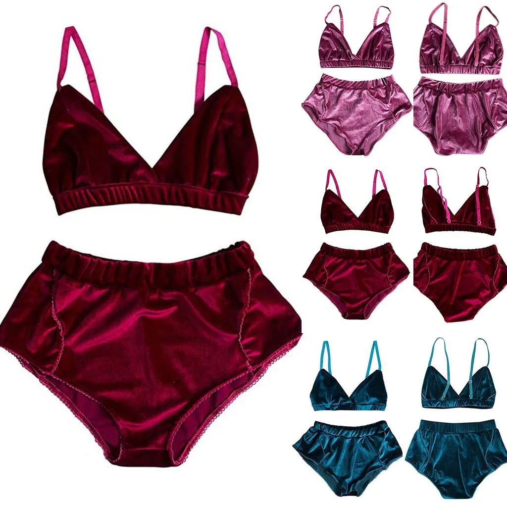 

AYP0541 Women's new sexy lingerie comfortable two piece short set satin lace bra and panty set