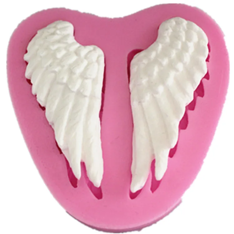 

1560 Angel Wing Fondant Liquid Silicone Mold DIY Chocolate Lace Cake Decorating Resin Mold, Pink