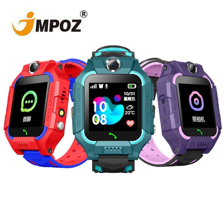 

2021 Life Waterproof Q19 Kids Smart Watch 1.44'Color Touch Screen Smart Phone Children LBS Tracking with Camera Kids Smart Watch, Green, purple, red