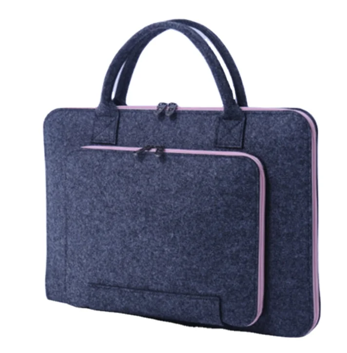 

New fashion high quality felt laptop sleeves bag felt laptop computer shoulder bag