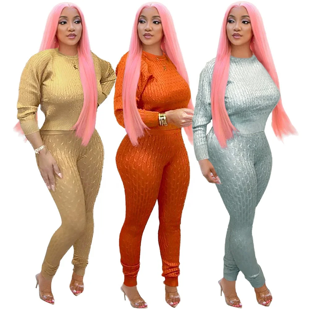

MT73-6270 European and American women's foreign trade sweater suits