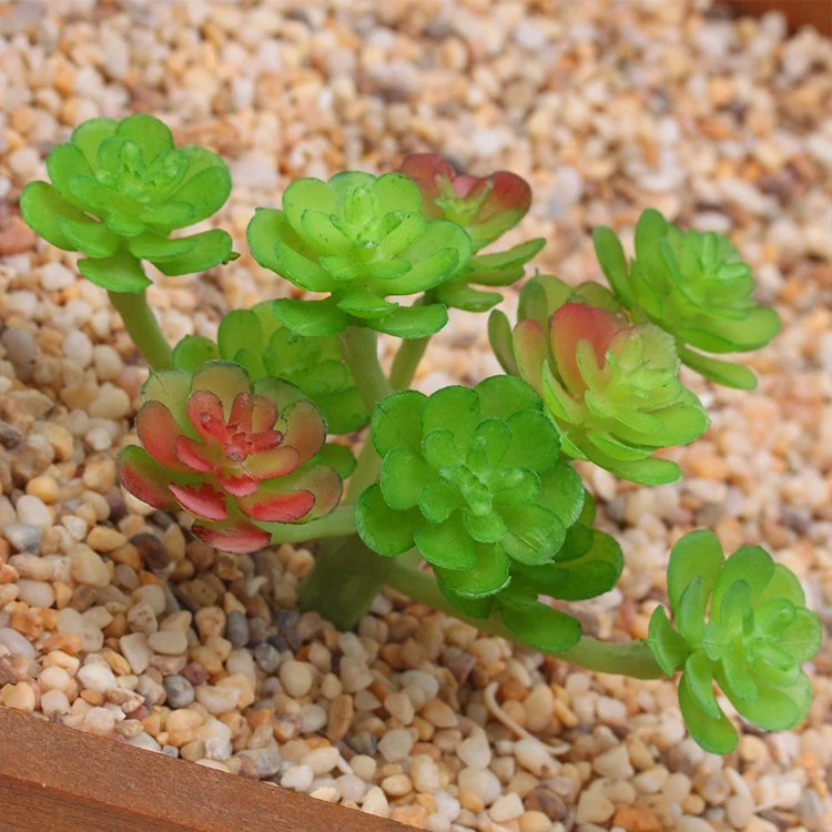 绿色植绒人造多肉植物植物家庭花园装饰人造植物