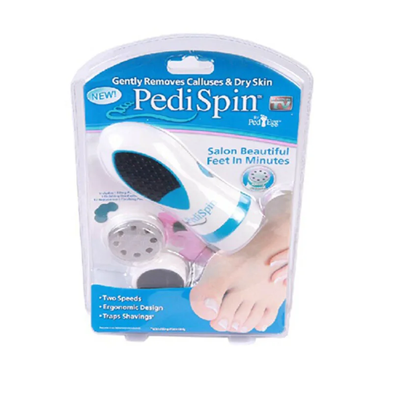 

Battery Electric Foot Grinder Beauty Foot Pedicure Callus Remover Skin Stainless Steel File, Blue/pink