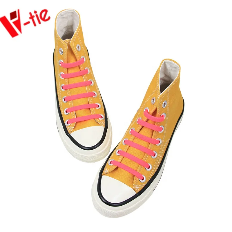 

16pcs/set Elastic Silicone Shoelaces Athletic Running No Tie Shoe Lace, 13 colors