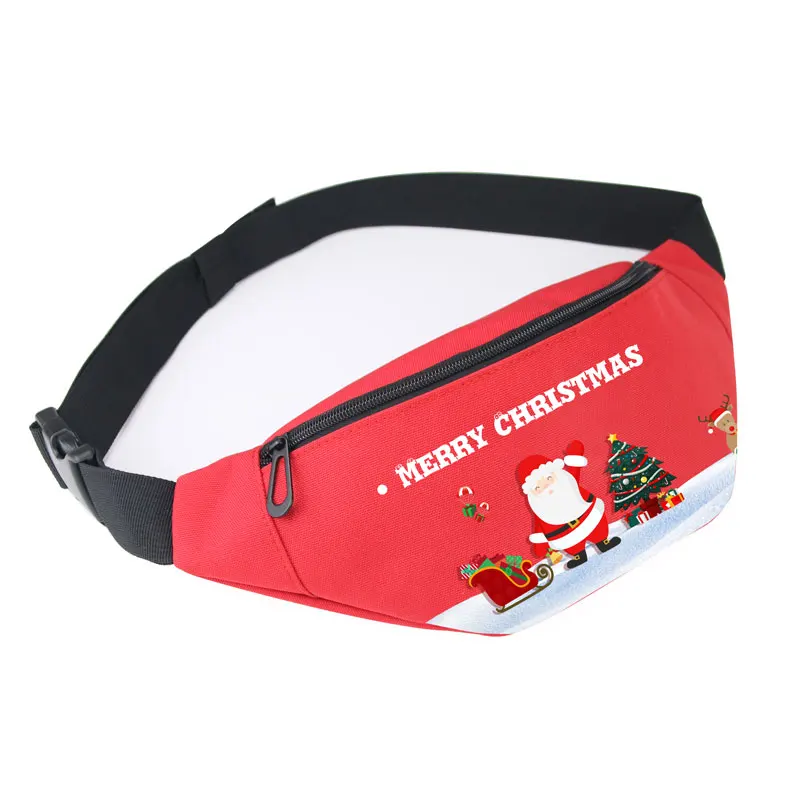 

custom LOGO sport running polyester waterproof merry christmas bum women fanny pack waist bag, Customized color