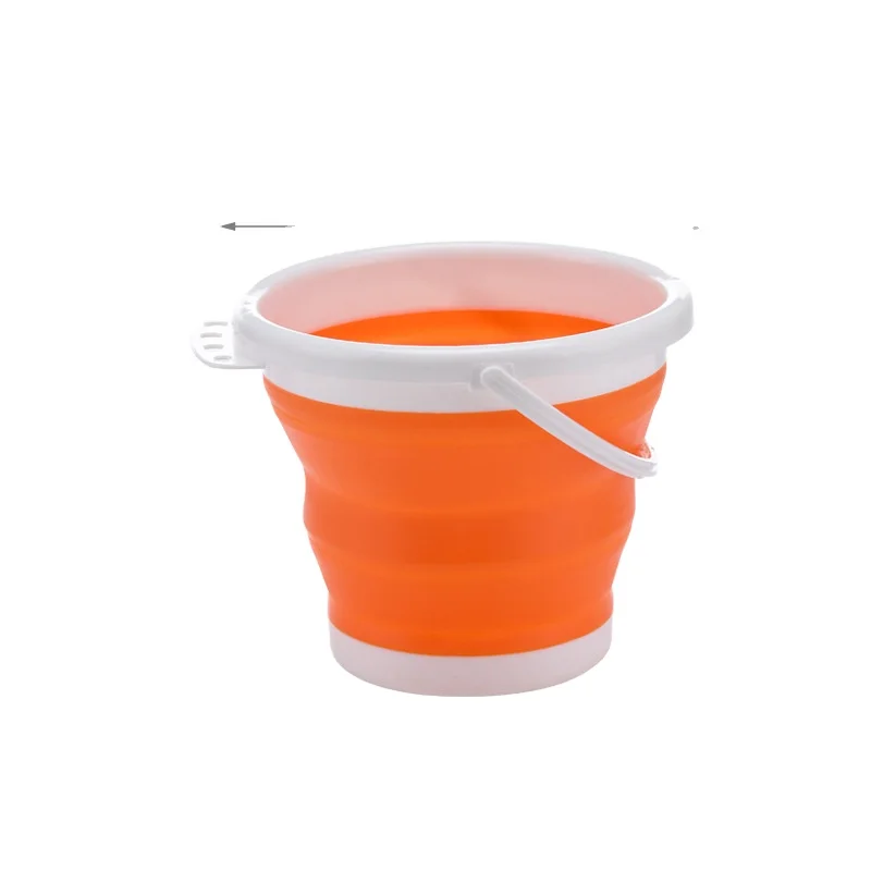 

Foldable PVC Water Leak-proof Buckets Collapsible Bucket Red Beach Buckets