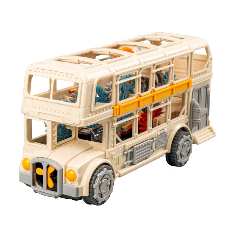 

Friction Vehicle electric gear plastic toys with light and music model bus toys for kids