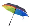 hot sale automatic reverse double layer umbrella rainbow umbrella