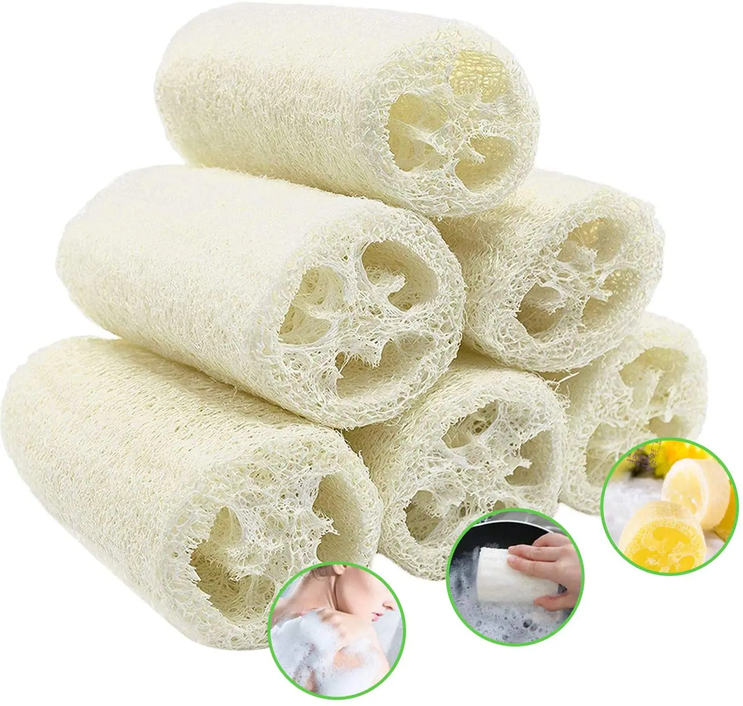

100% Natural ECO-Friendly Biodegradable Loofahs Loofah Spa Exfoliating Scrubber Natural Bath Loufah Sponge