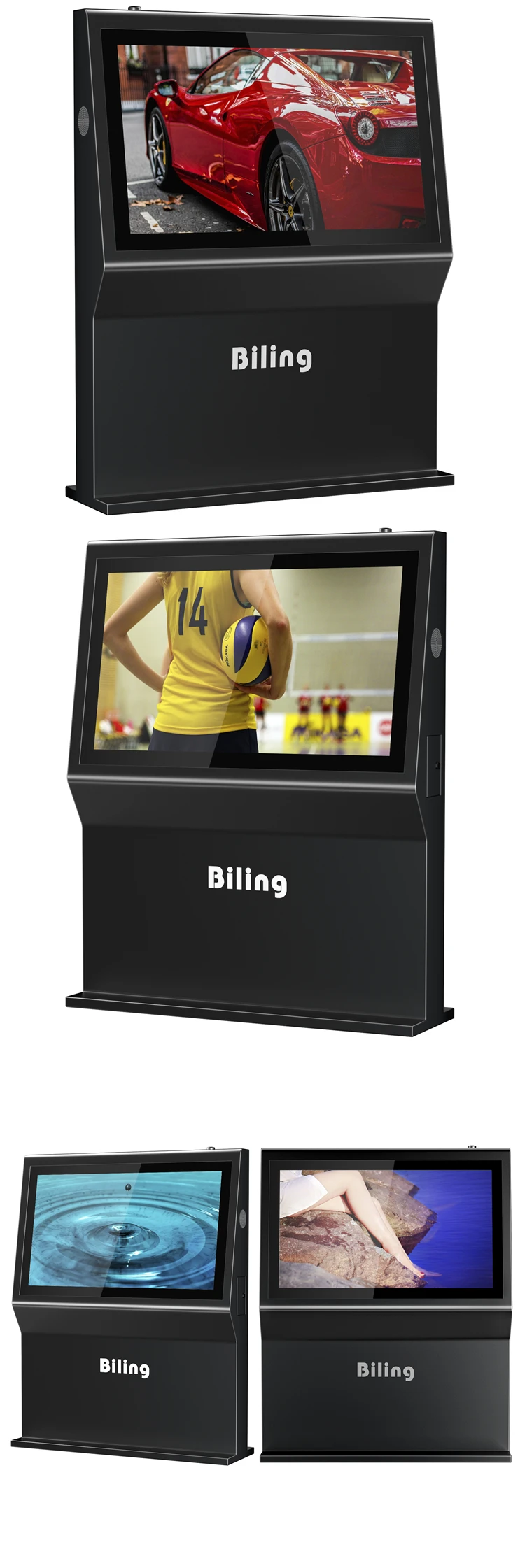 Remote Signage Professional 55inch Outdoor Floor Standing LCD Advertising Digital ...