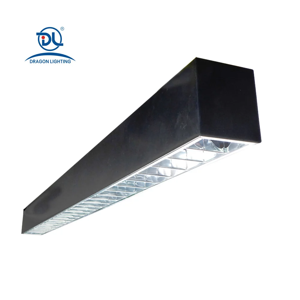 27W Black Lamp LED Linear Suspended Light With Dimmer