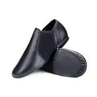 

Aslipper Leather Jazz Slip-On Dance Shoes for Women Men