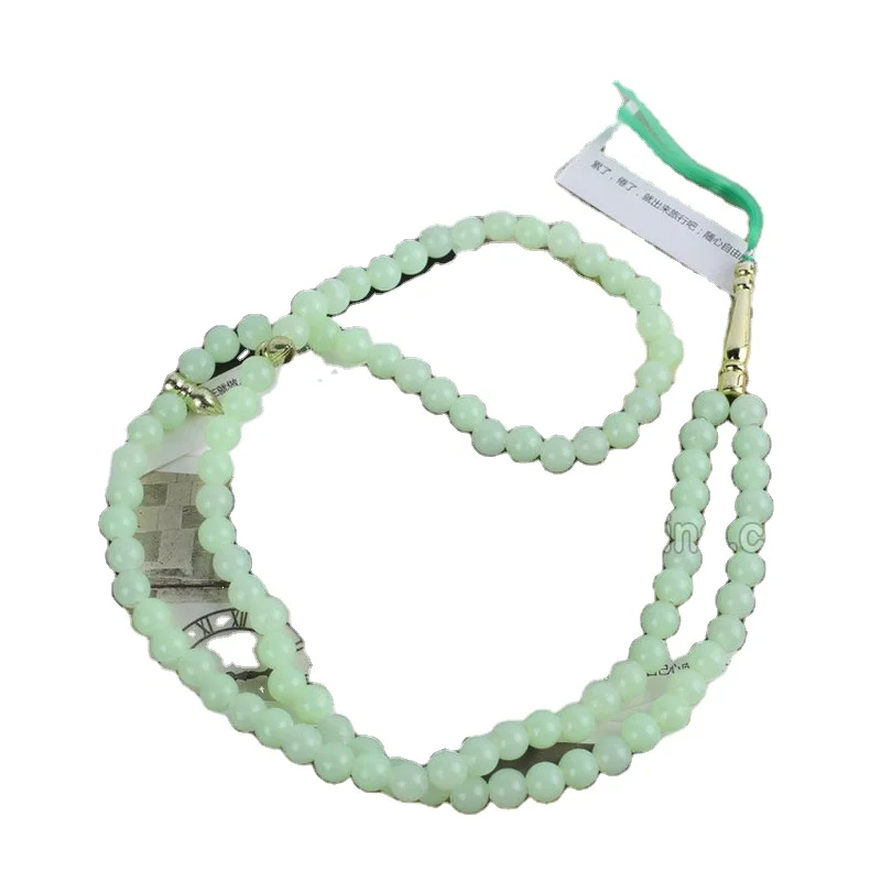 

Factory price 8mm plastic muslim tasbih 99 luminous rosary beads