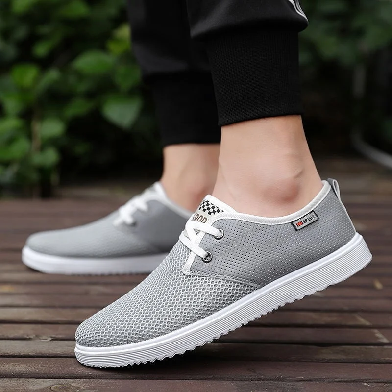 

2022 men's spring and summer mesh shoes breathable sports casual mesh cross-border trendy shoes men, Picture