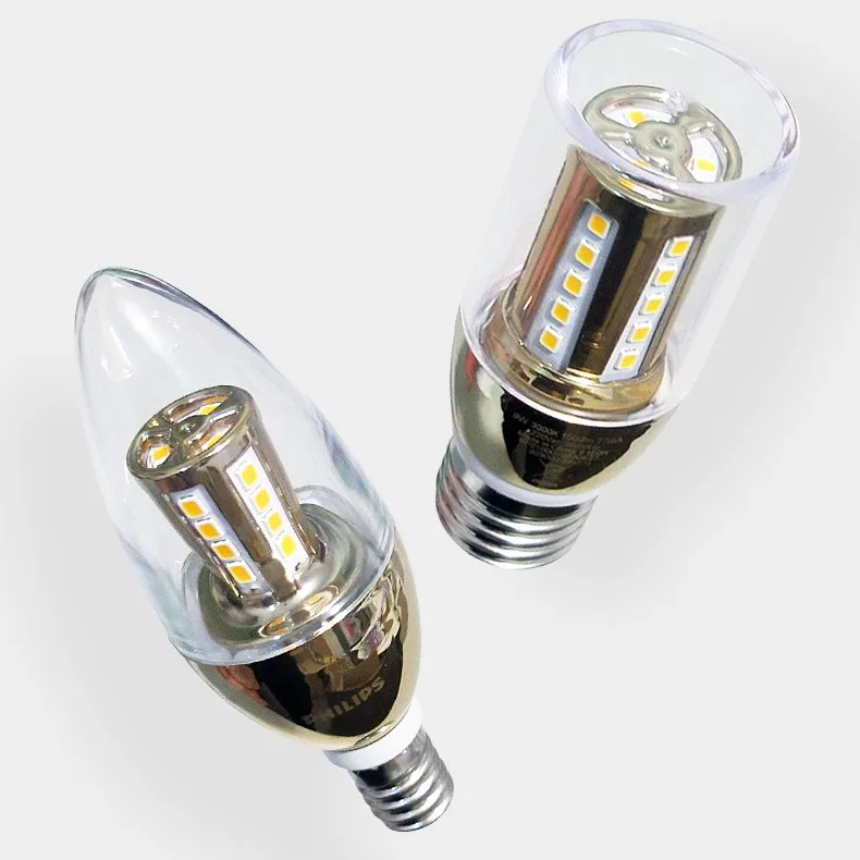 Philips E14 E27 6.5W 9W led crystal candle bulb light