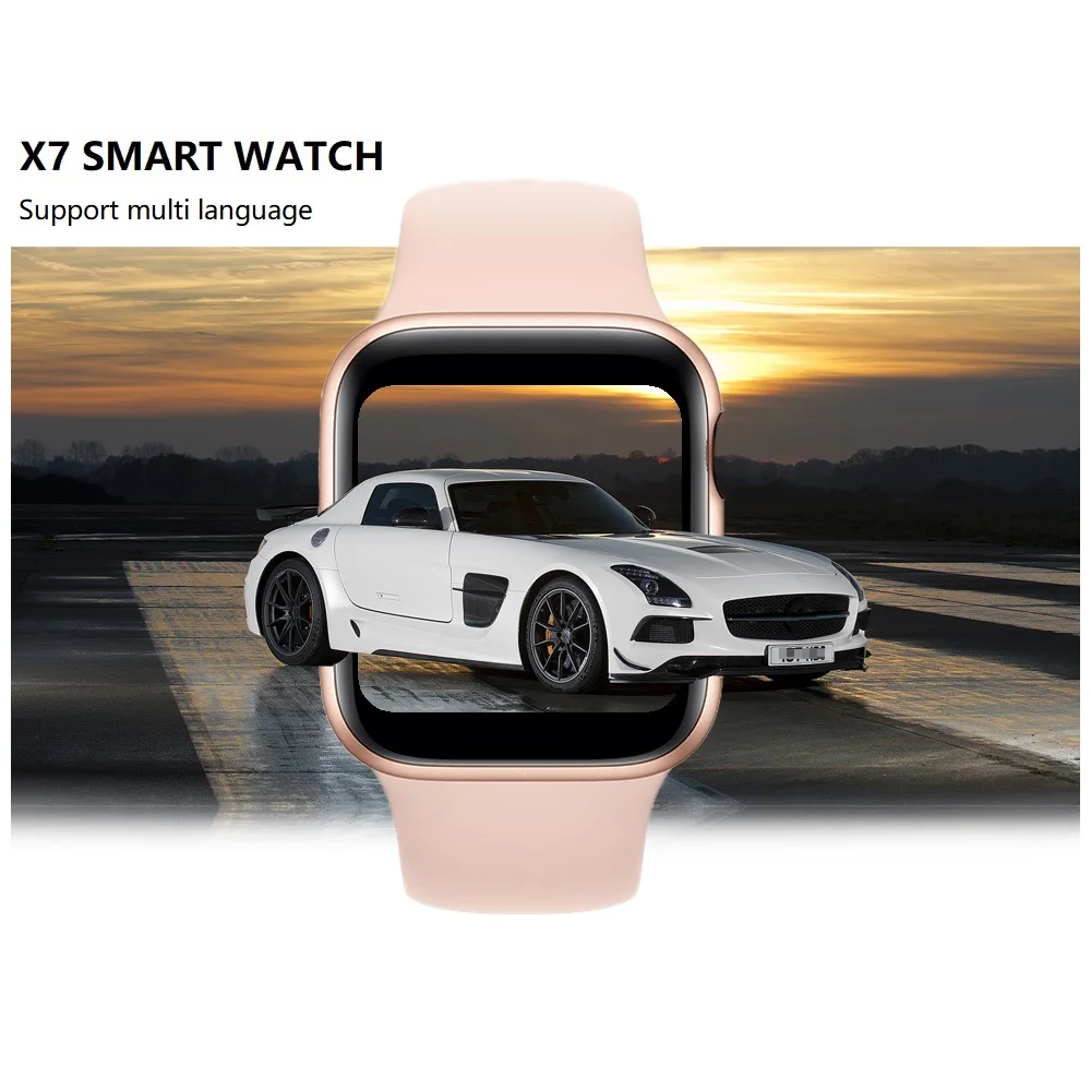 

2021 Watch Series Blood Pressure Tracker Smart Watch X7 Call Iwo 13 Men Women Sport, Black/white/blue/pink