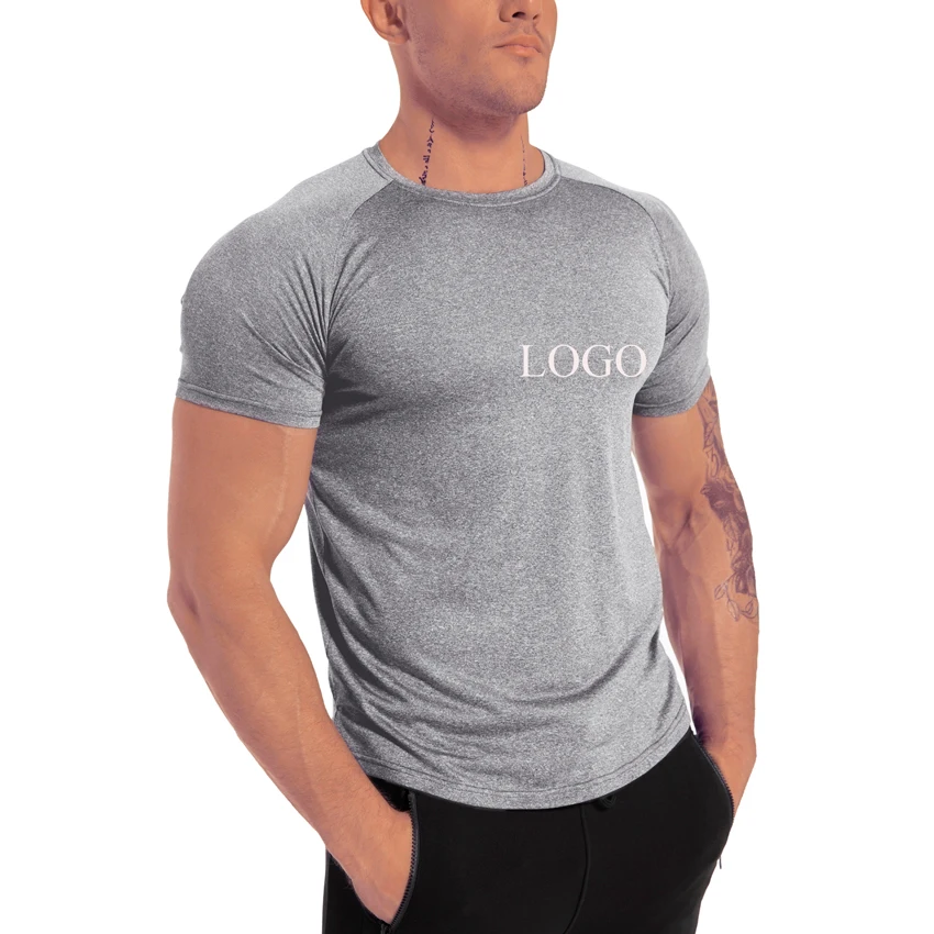 

Customized High Quality Blank Plain Muscle Mens Sports Wear Running Fitness T Shirts Custom Printing