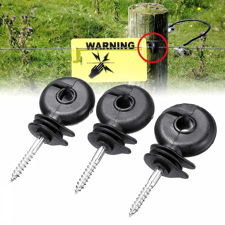 

Black Ring Shaped Insulators Farm Fence Insulator Electric Fence Insulator, Black or customized