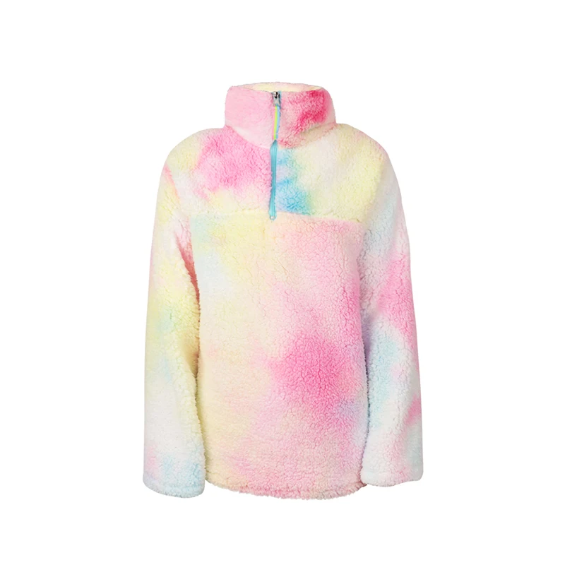 

Autumn And Winter Pullover Wholesale Mommy And Me Sets Tie Dye Fleece Zipper Pullover, As picture show