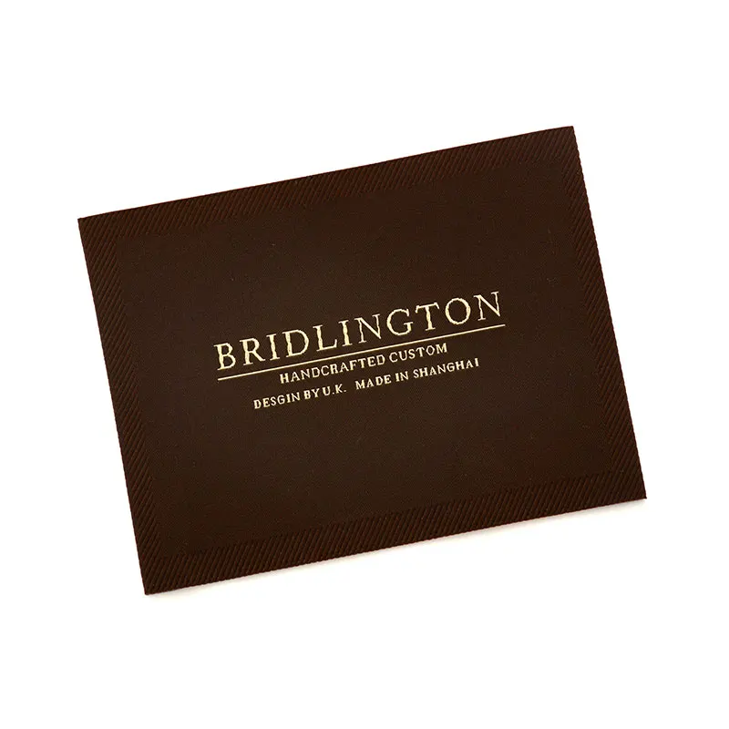 
Custom Private Exclusive Luxury Apparels Garment Damask Woven Tag Label For Clothing Manufacturer 