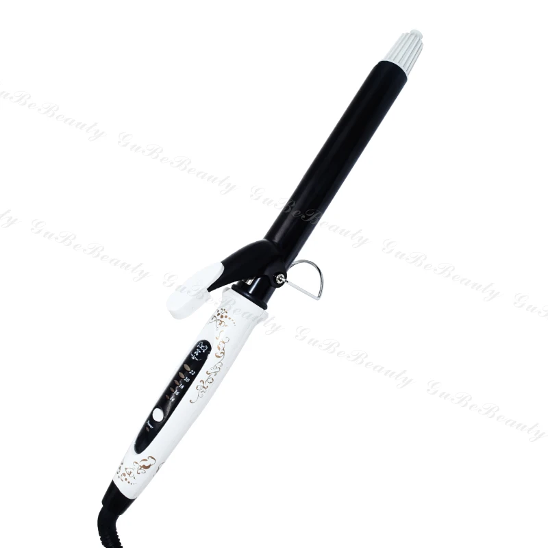 

Gubebeauty ceramic hair curler salon use portable hairstyles DIY wave curling iron wand for homeuse with FCC&CE, Black+white