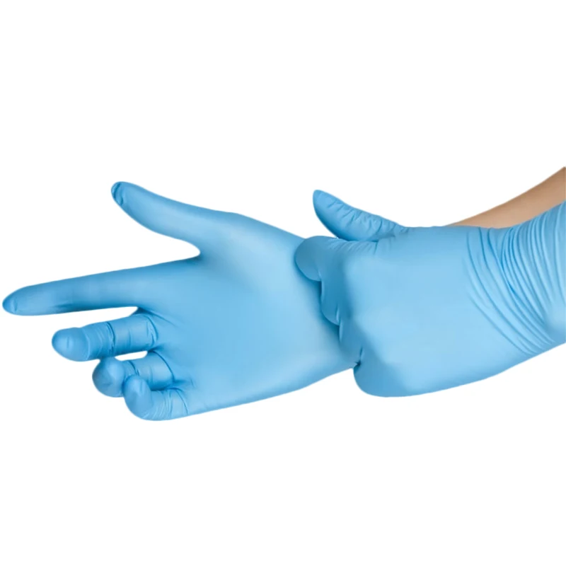 

nitrile gloves in usa glovess non-medical powder_ free_ latex, Sky blue,dark blue