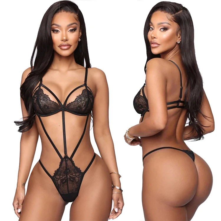 

Erotic transparent lace jumpsuit sexy club wear teddy bodysuits for women lingerie-sexy hot transparent