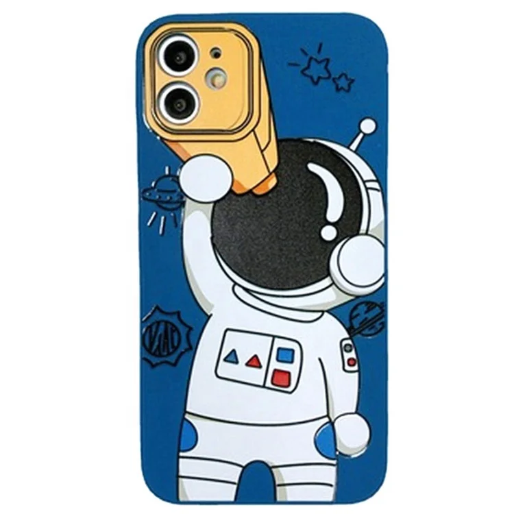 

ins Creative Astronaut Camera Protect Phone Case For iPhone 13 12 11 Pro Max 13 Mini X XR XS Max 7 8 Plus Soft Silicon Cover