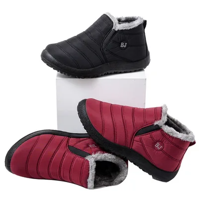 

Winter Women's fleece snow boots waterproof warm shoes ankle boots soft bottom plus size women's shoes