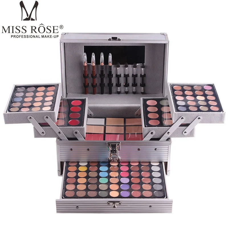 

MISS ROSE Makeup Artist Professional Makeup Multi-Function Aluminum Eye Shadow Palette The Most Complete Makeup Set, Muliti-color