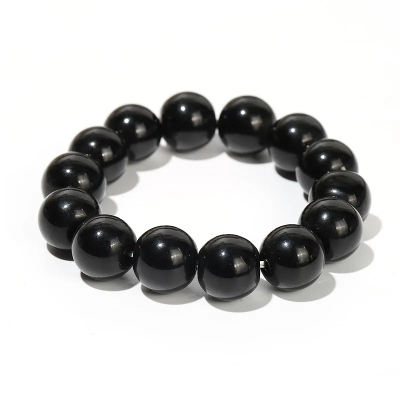 

Korean version black hair crystal transshipment lovers Bracelet Obsidian Bracelet Tibetan Buddhist beads jewelry whole