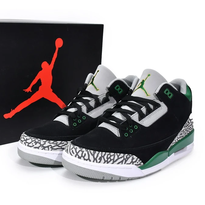 

Air Jordan 3 Retro Pine Green Air Brands Shoes A J 3 Outdoor Basketball Shoes Sneakers Chaussures De Basketball Shoes