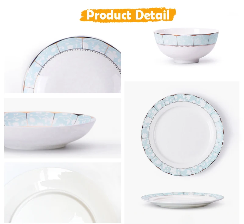 Good Price Ceramic Plates Set Round Shape Dinner Plate Sets For