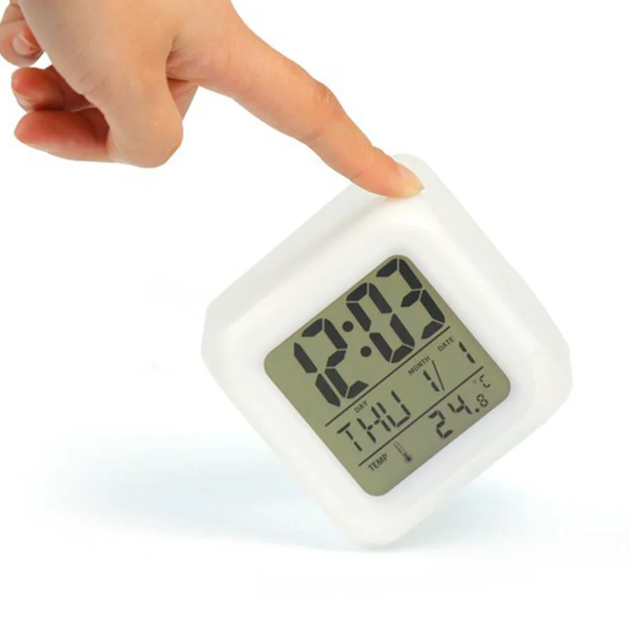 

2021 Ready Stock Fast Dispatch New Design Quality LED Colorful Change Kids clock learning time mini