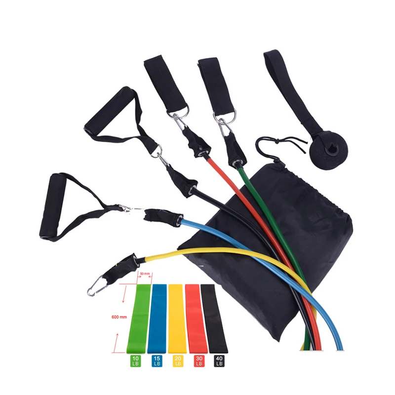 

Yoga Fitness Tubes,set Exercise 11 Pcs Yoga Band Tube Resistance Bands