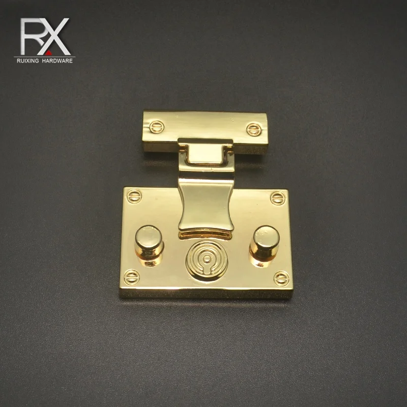 

Guangzhou metal zinc alloy clip automatic plug clasp lock handbag press box lock wooden case lock for closure buckle