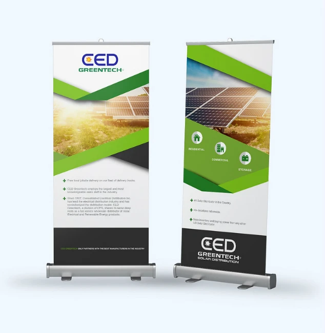 Low Price Retractable Banners Roll up Advertising Banner Stand Aluminum Roll Down Banner Rollup Standee